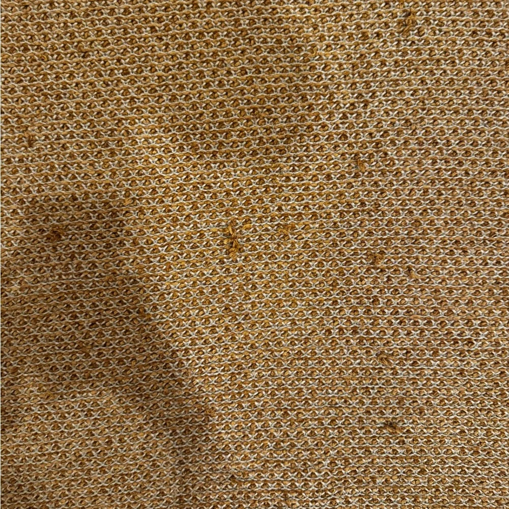 West Elm Chenille Throw Blanket Gold Yellow White 50 In X 60 In Polyester